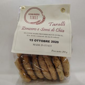 TARALLI ZENZERO SEMI DI CHIA 200 gr./ml.