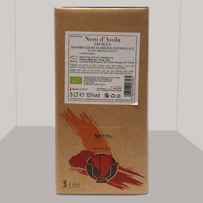 BAG IN BOX NERO D'AVOLA 3 lt.